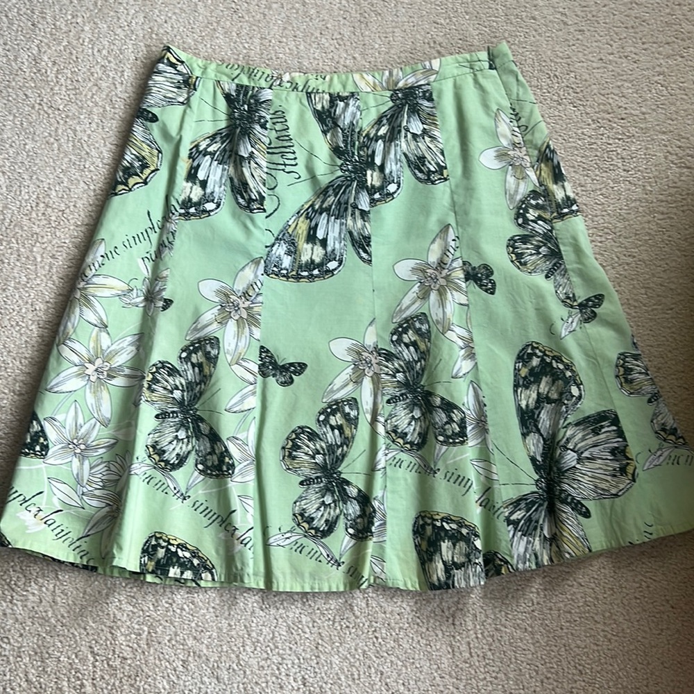 Ann Taylor LOFT butterfly print skirt - Size 10P